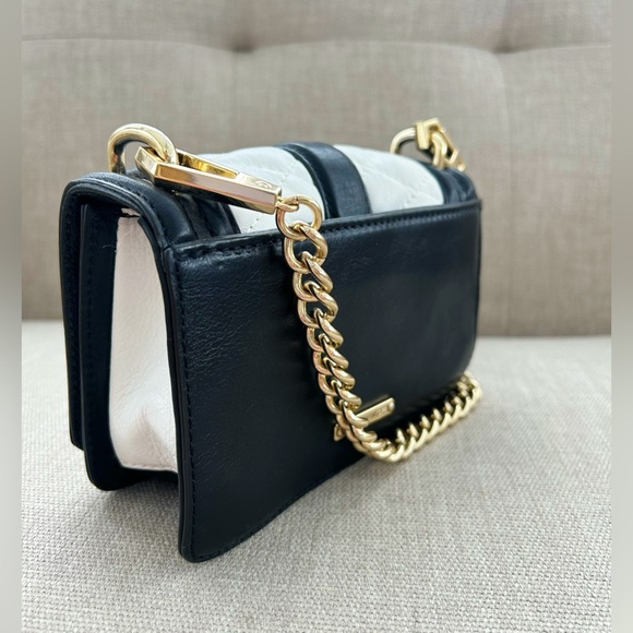 Rebecca Minkoff Black And White Leather Crossbody Purse - Picture 7 of 11